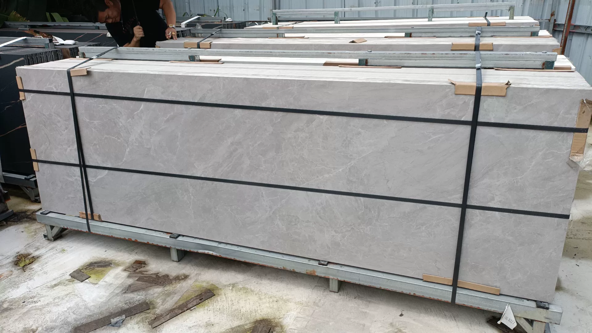 Sintered stone slab 800x2600x9mm Cloud Grey