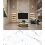 Fish Belly Gold sintered stone slab, lot view