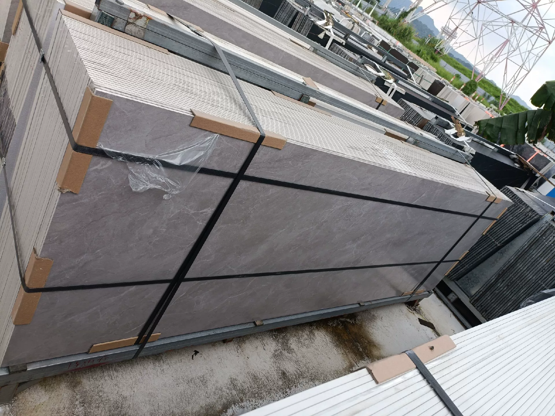 Sintered stone slab 800x2600x9mm Cloud Grey