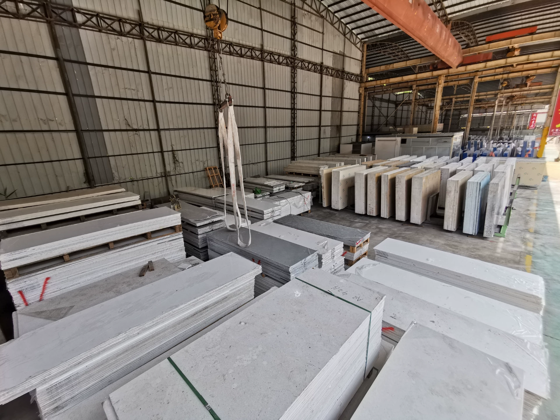 Quartz stone slab stock lot