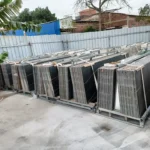 Slab pallet or warehouse view