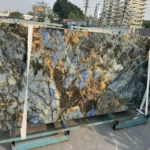 Sintered stone slab lot in warehouse