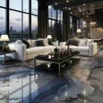 Sintered stone slab marble pattern view 2