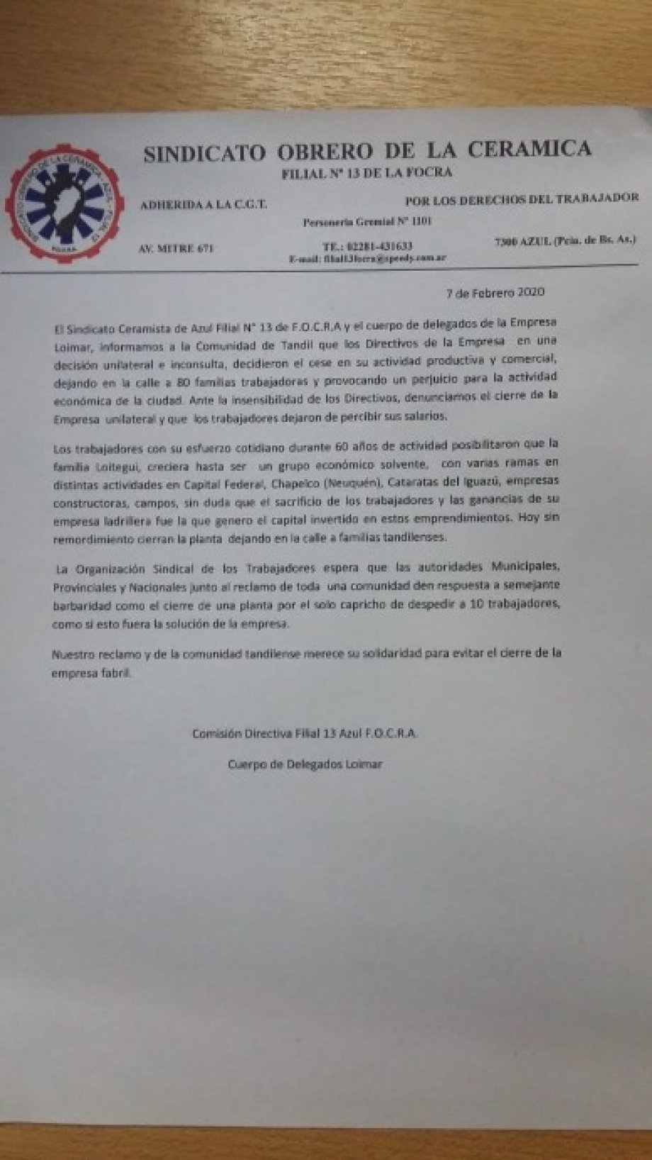 Workers Say Loimar Decided to Close Its Plant
