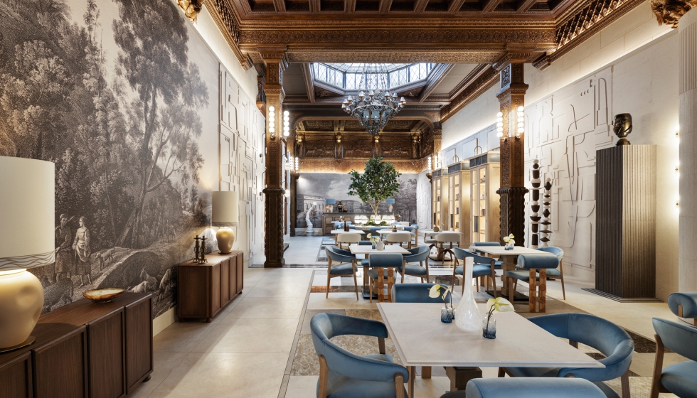 El interiorista Raúl Martins ha transformado la antigua capilla desacralizada del histórico palacio de la calle San Agustín en una sala restaurante...