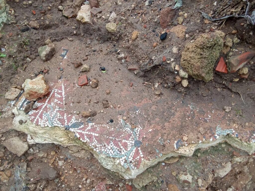 Roman Mosaic Emerges from Beach Sand After Heavy Rains in Tunisia