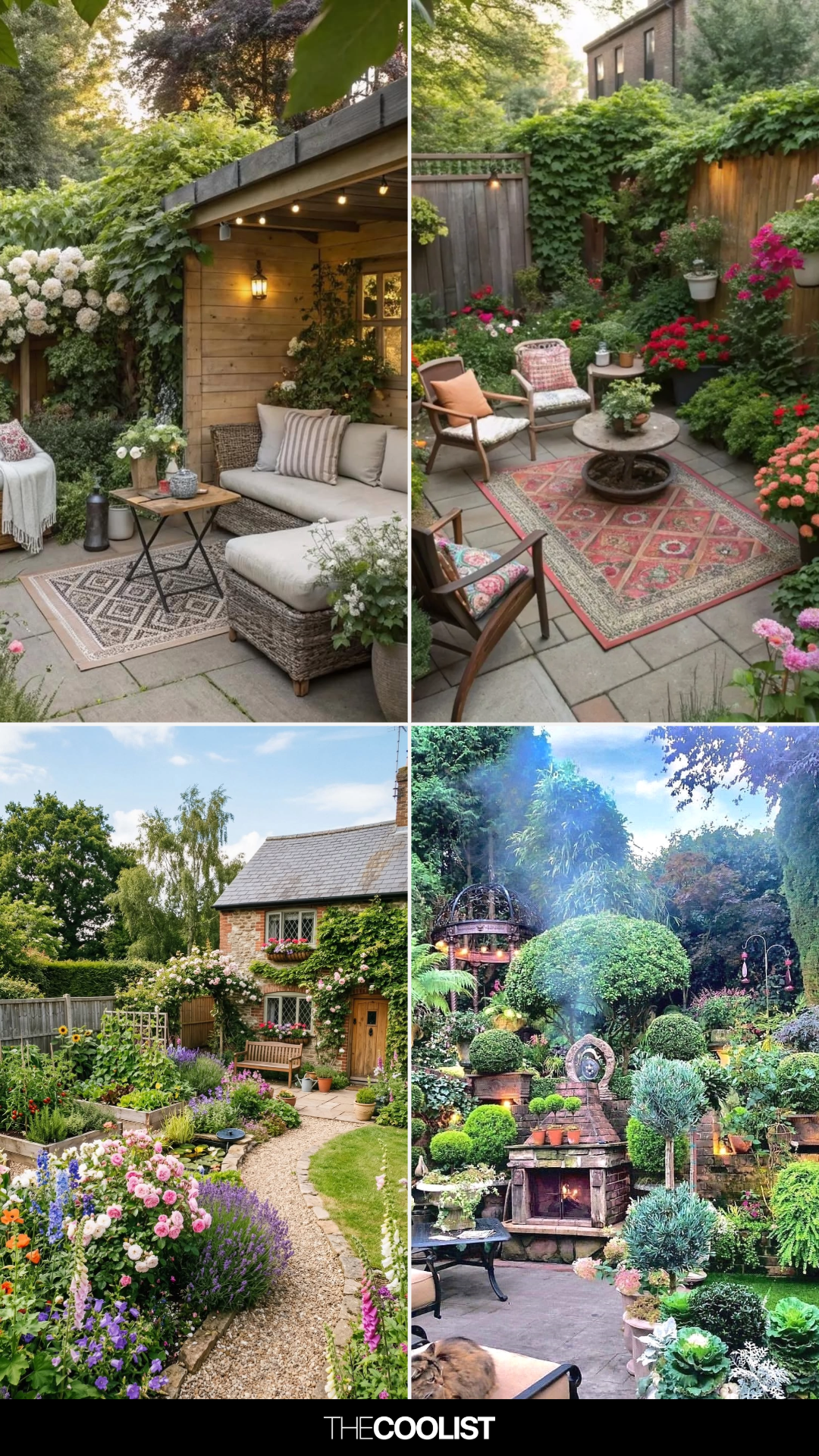 Collage of Spring Backyard Decor Ideas