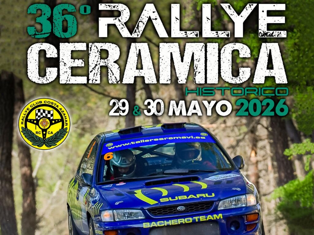 El Rallye de la Cerámica presenta su cartel oficial y pone en marcha la cuenta atrás para una 36ª edición que reunirá a los mejores pilotos y aficionados del motor