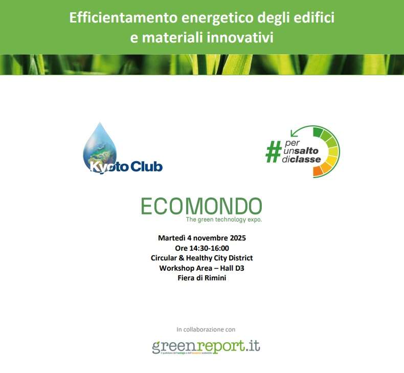 Building Energy Efficiency and Innovative Materials: Kyoto Club Event at Ecomondo