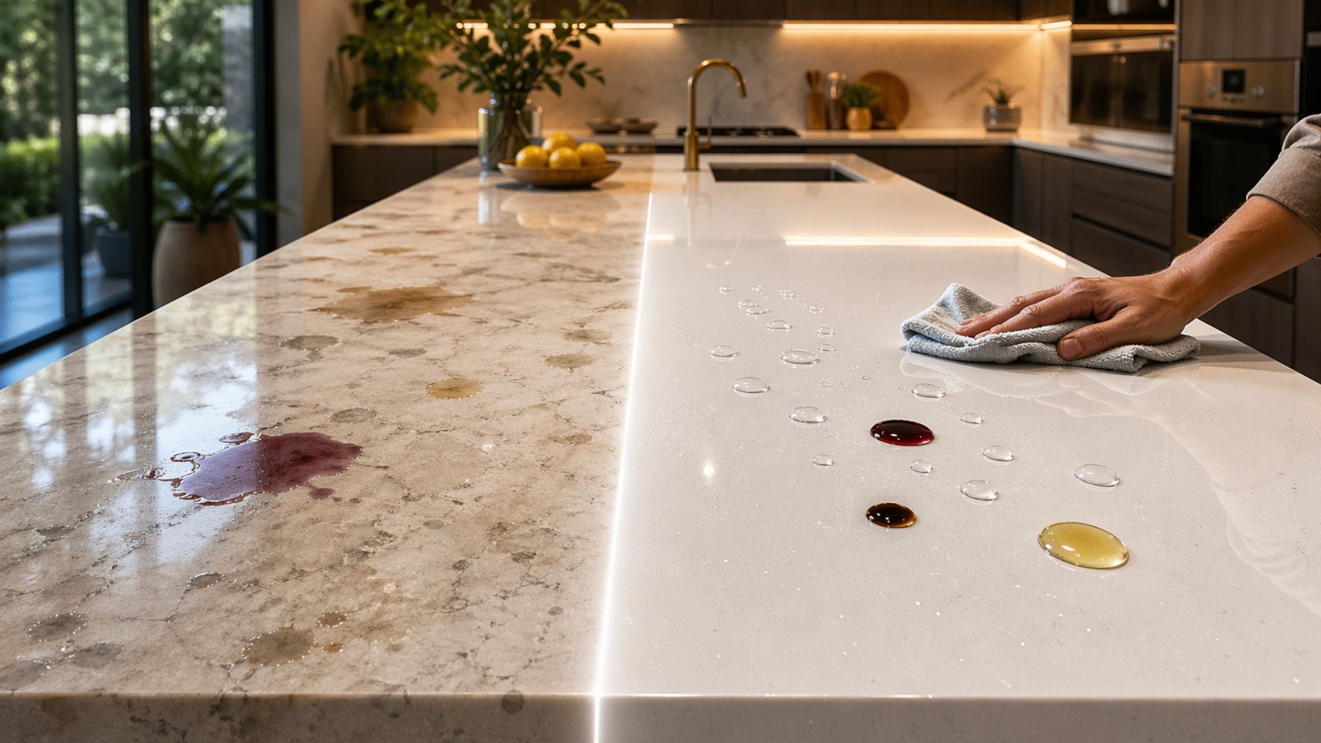 Goodbye Marble: The New Countertop Trend Uses Non-Porous Quartz That Reduces Maintenance to Almost Zero, Costs Up to 40% Less to Install, Resists Stains, Impacts, and Acidic Products, and Also Makes Daily Cleaning Easier