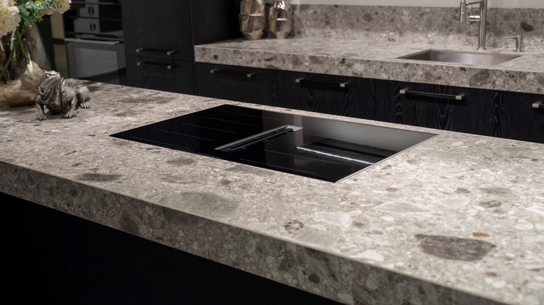 A kitchen countertop